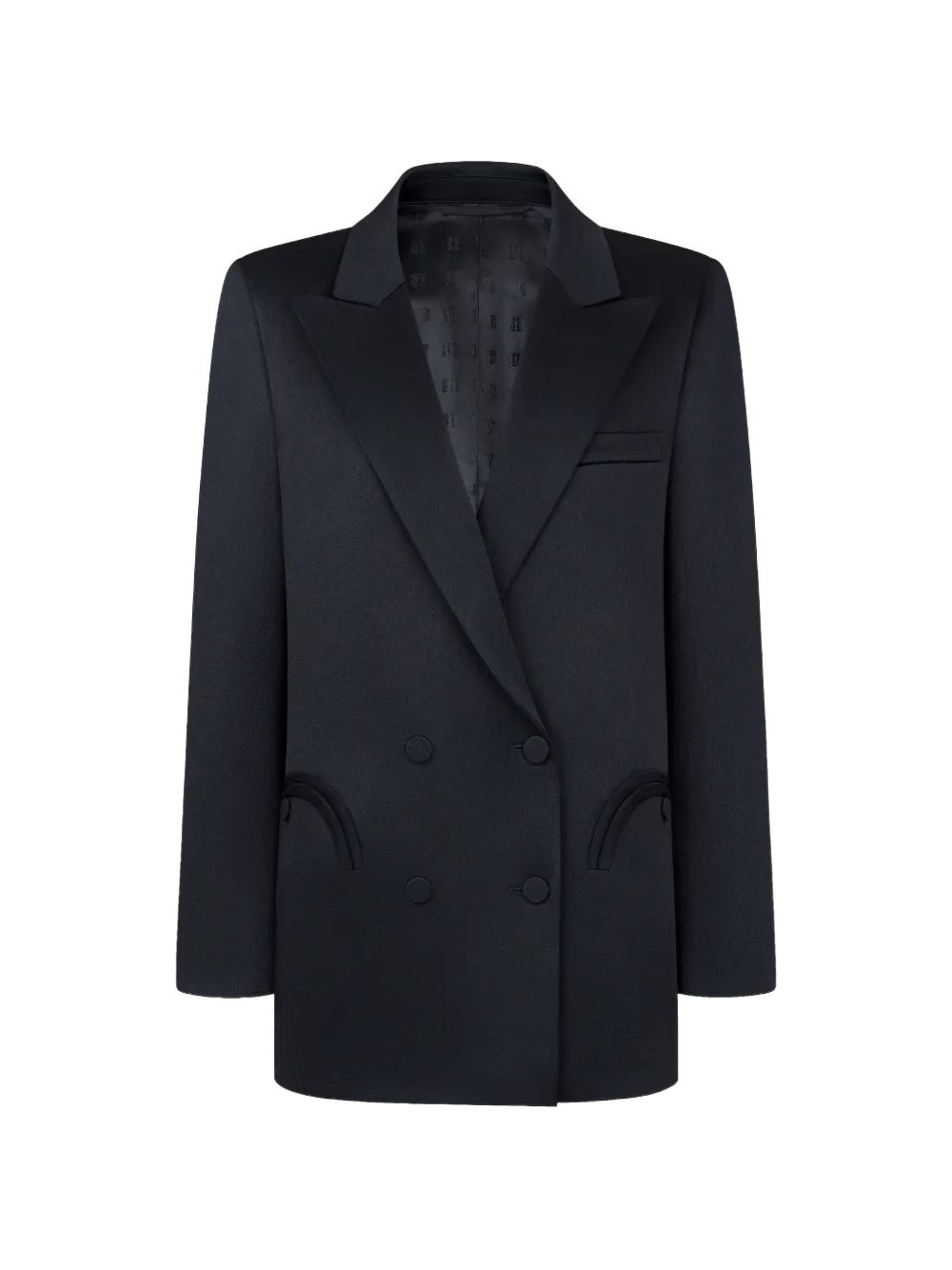 Blazer doppiopetto con revers a lancia in blu 