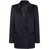 Blazer doppiopetto con revers a lancia in blu 