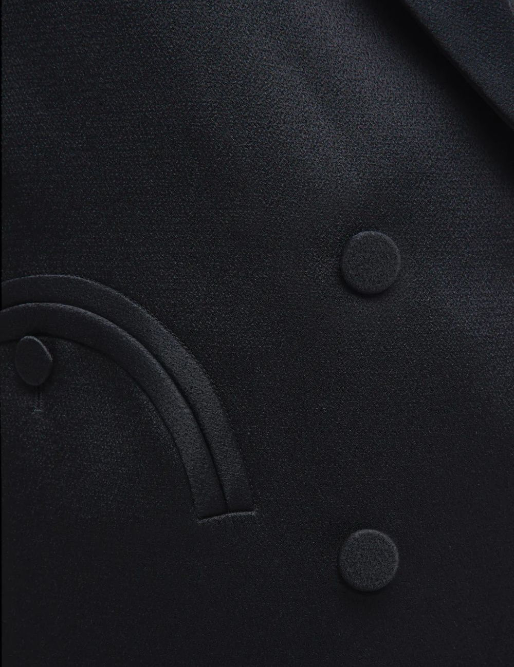 Blazer doppiopetto con revers a lancia in blu 