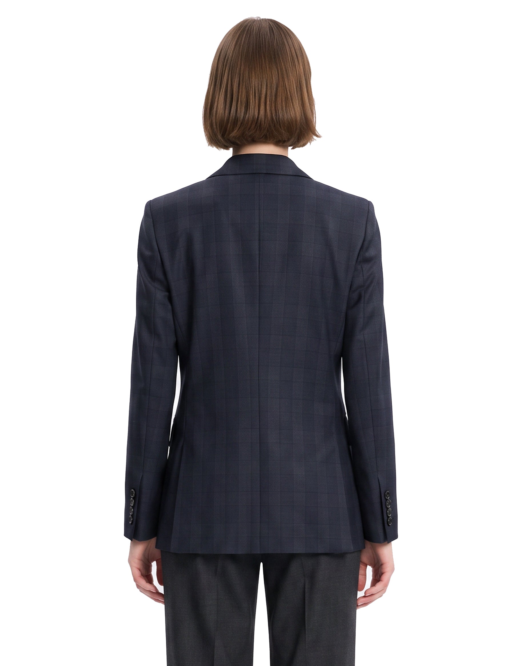 Blazer doppiopetto con revers a lancia in blu 
