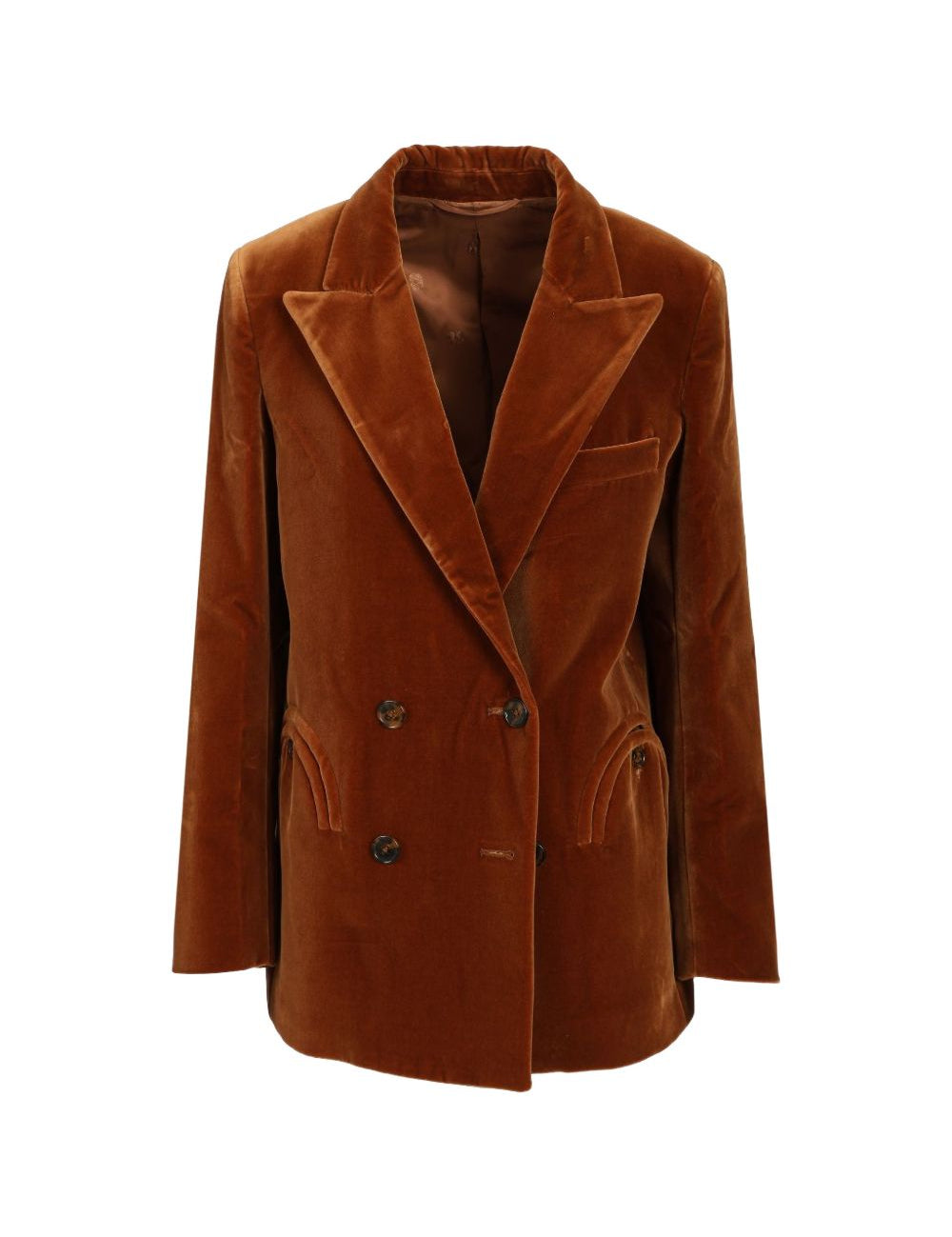 Blazer Everynight in velluto in marrone 