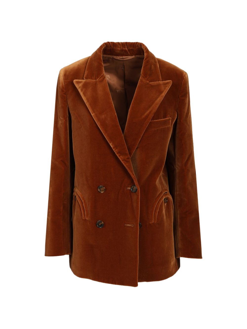 Blazer Everynight in velluto in marrone 