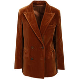 Blazer Everynight in velluto in marrone 