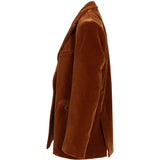 Blazer Everynight in velluto in marrone 