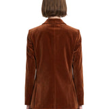 Blazer Everynight in velluto in marrone 