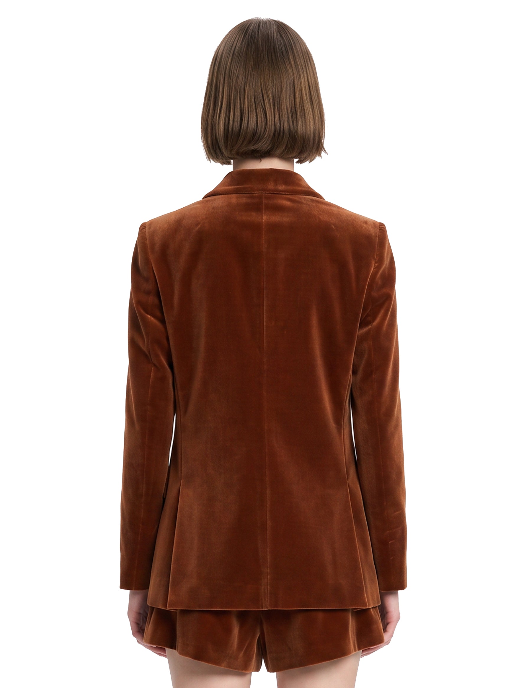 Blazer Everynight in velluto in marrone 