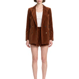 Blazer Everynight in velluto in marrone 