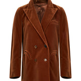 Blazer Everynight in velluto in marrone 