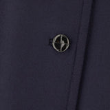 Cappotto con tasche in lana in blu 