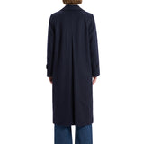 Cappotto con tasche in lana in blu 