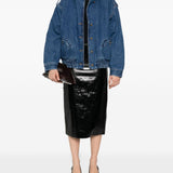 Giacca denim con tasche in blu 