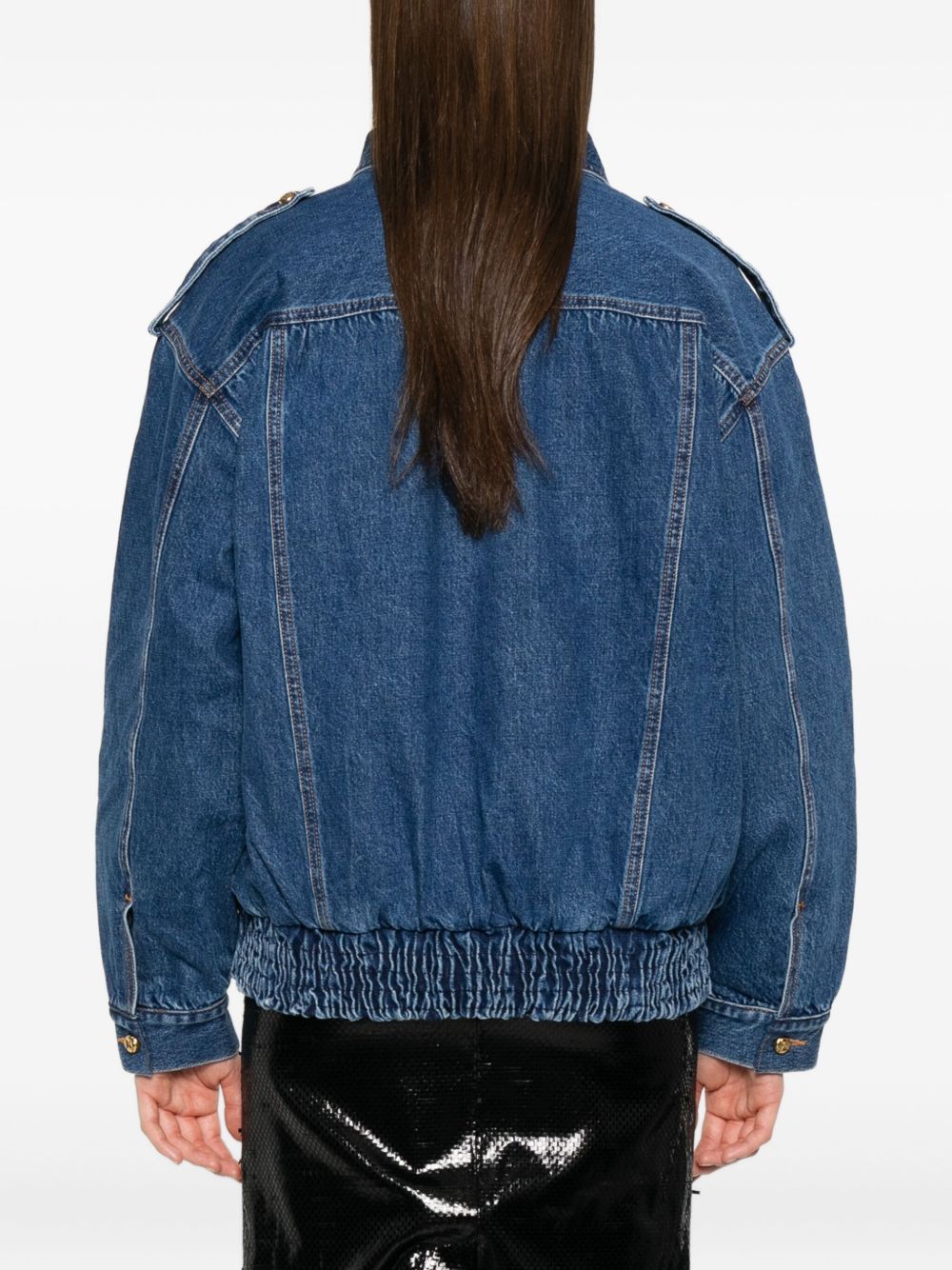 Giacca denim con tasche in blu 