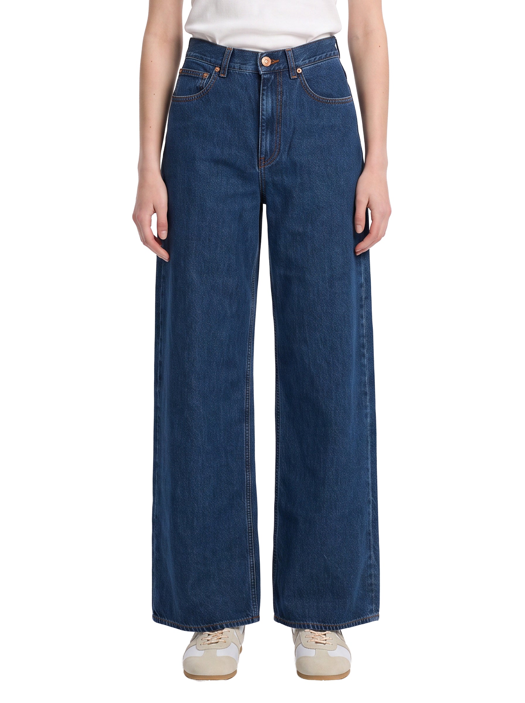 Jeans a gamba ampia Nariida in blu 