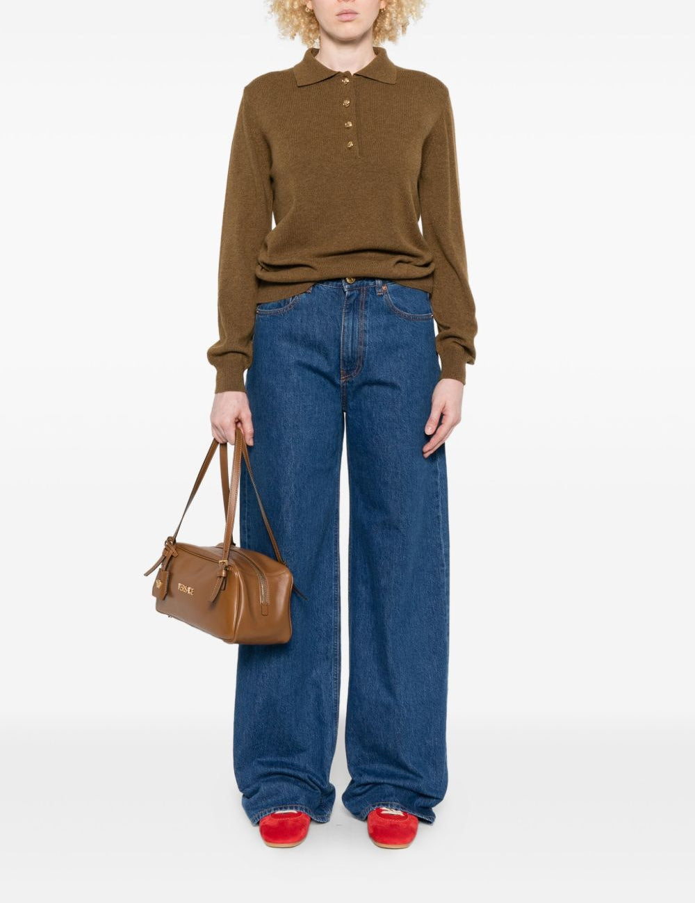 Jeans a gamba ampia Nariida in blu 
