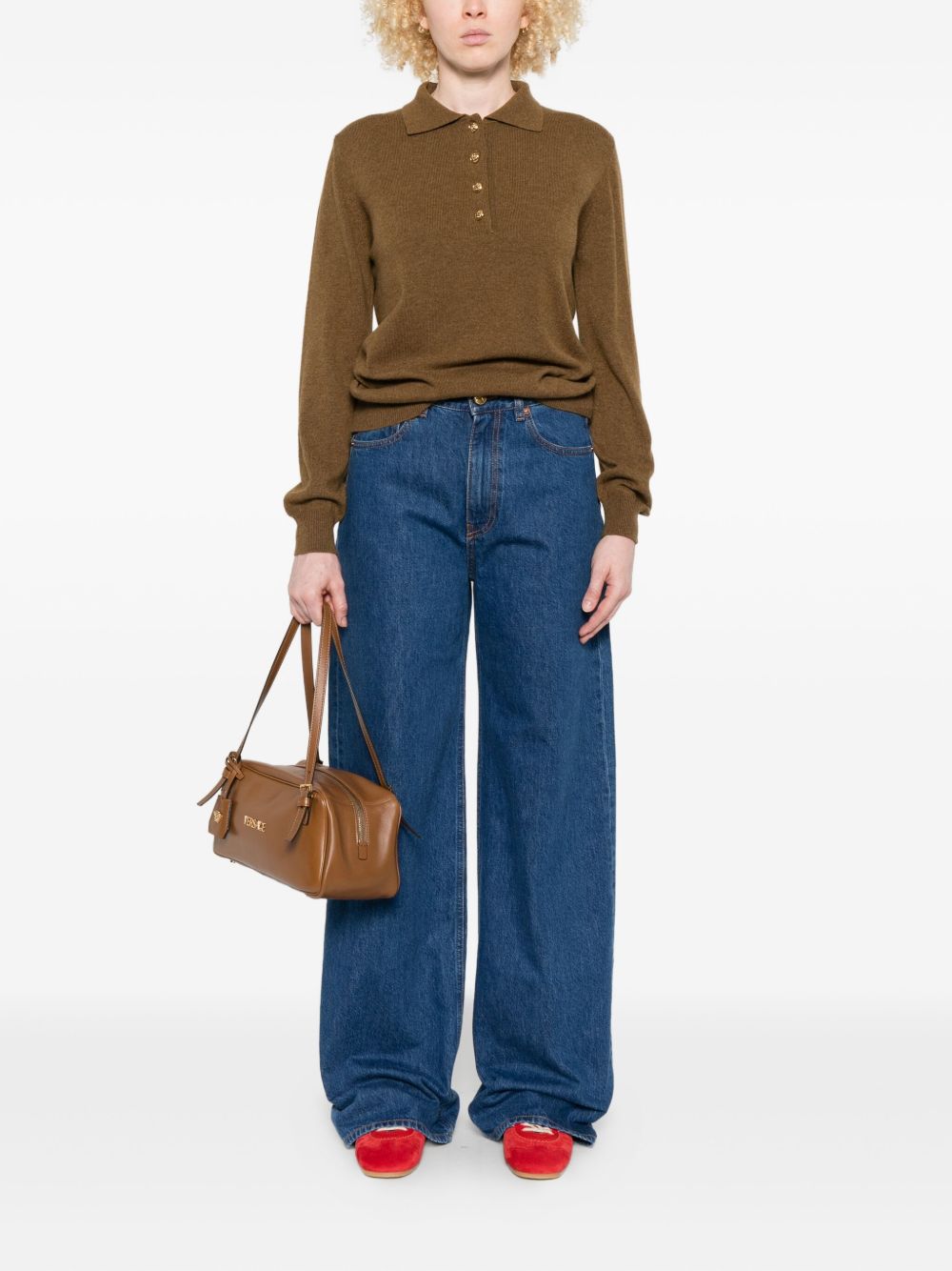 Jeans a gamba ampia Nariida in blu 