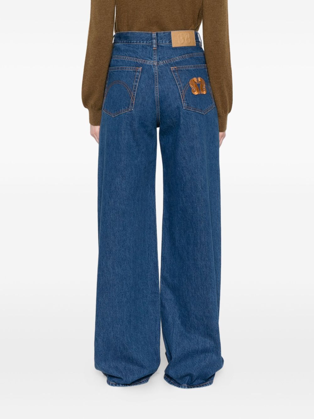 Jeans a gamba ampia Nariida in blu 