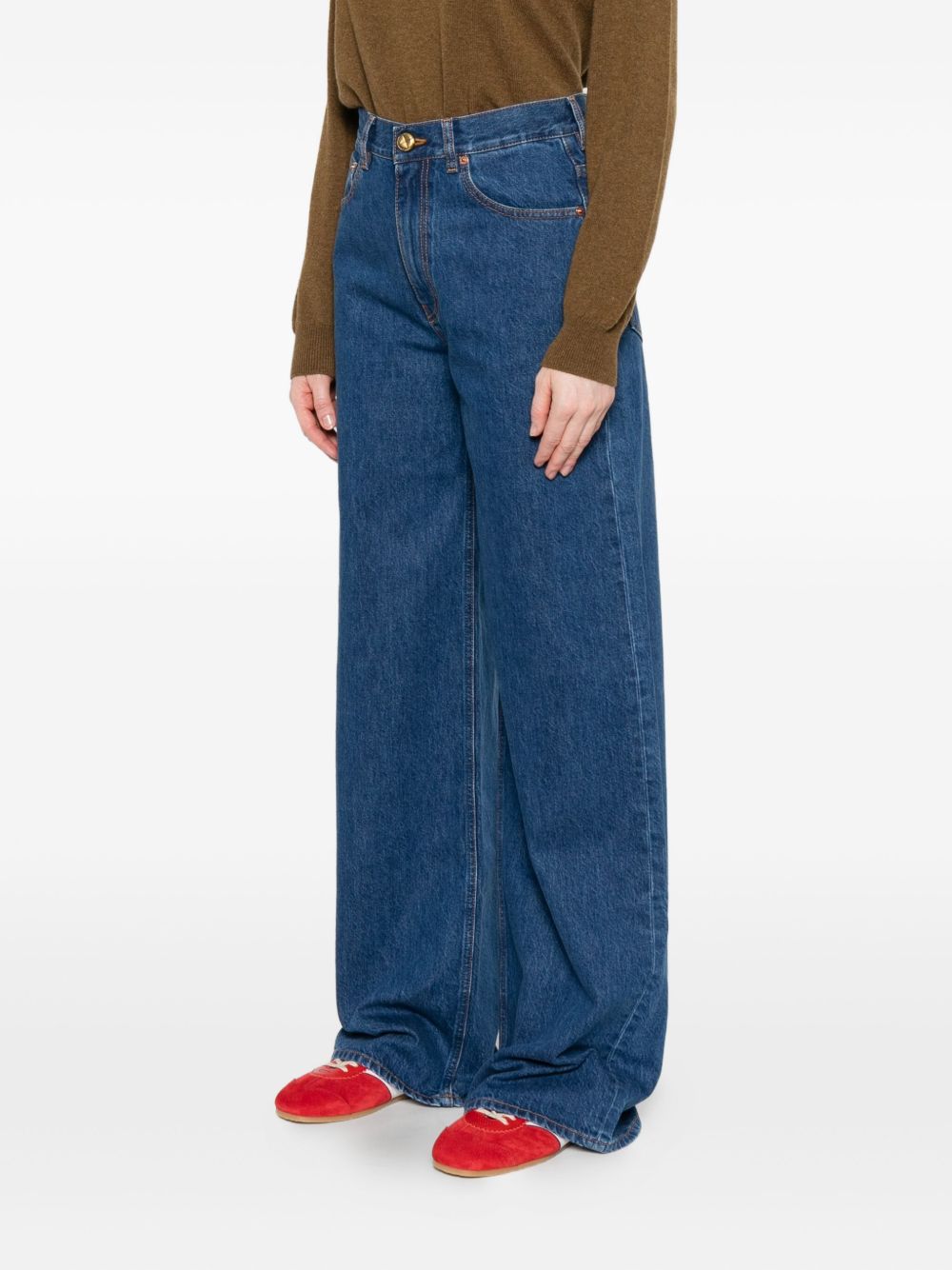 Jeans a gamba ampia Nariida in blu 