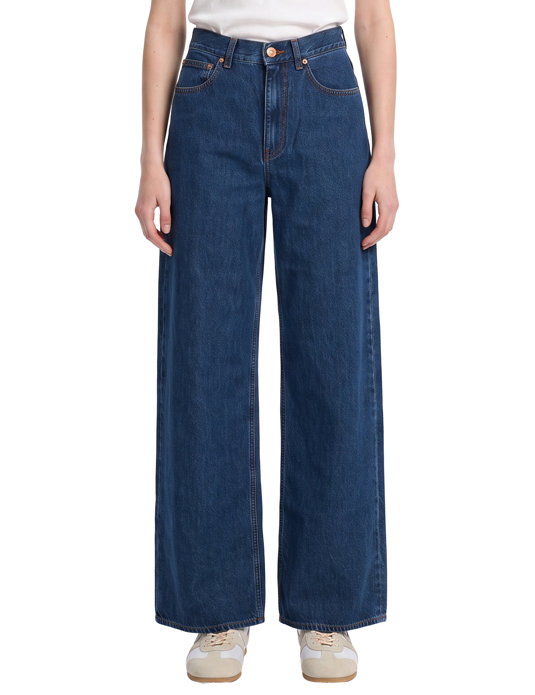 Jeans a gamba ampia Nariida in blu 