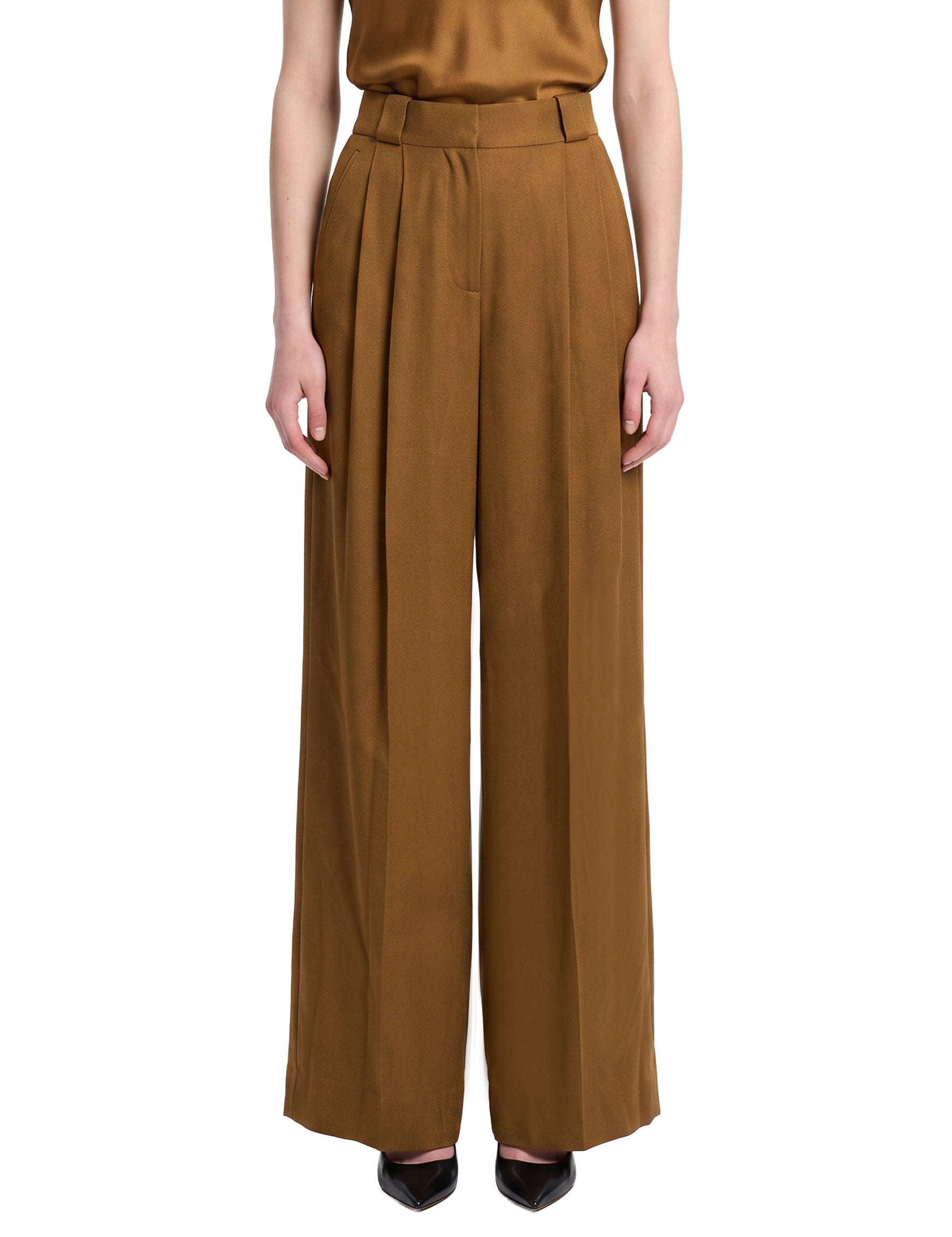 Pantaloni palazzo Novalis in marrone 