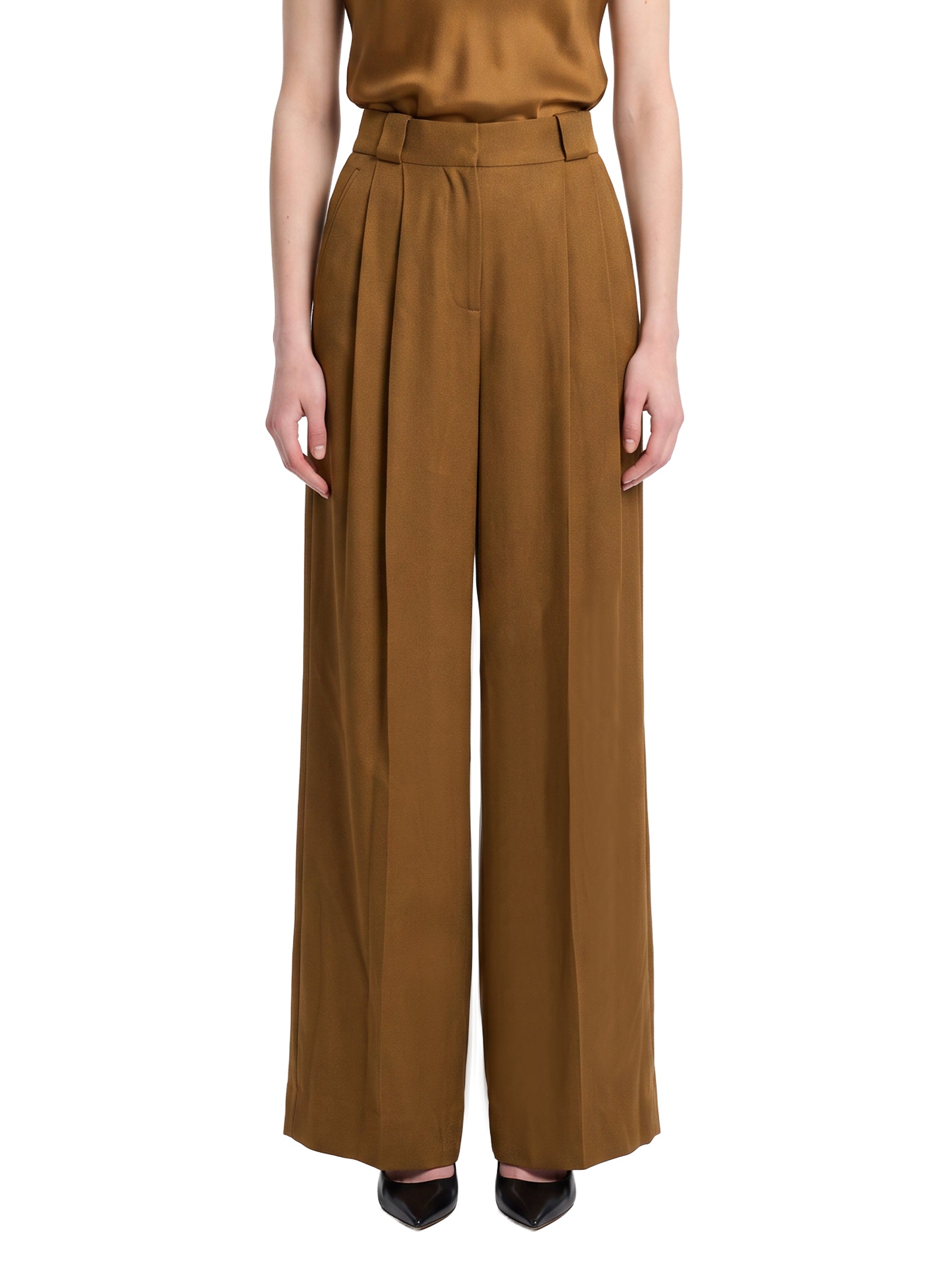 Pantaloni palazzo Novalis in marrone 