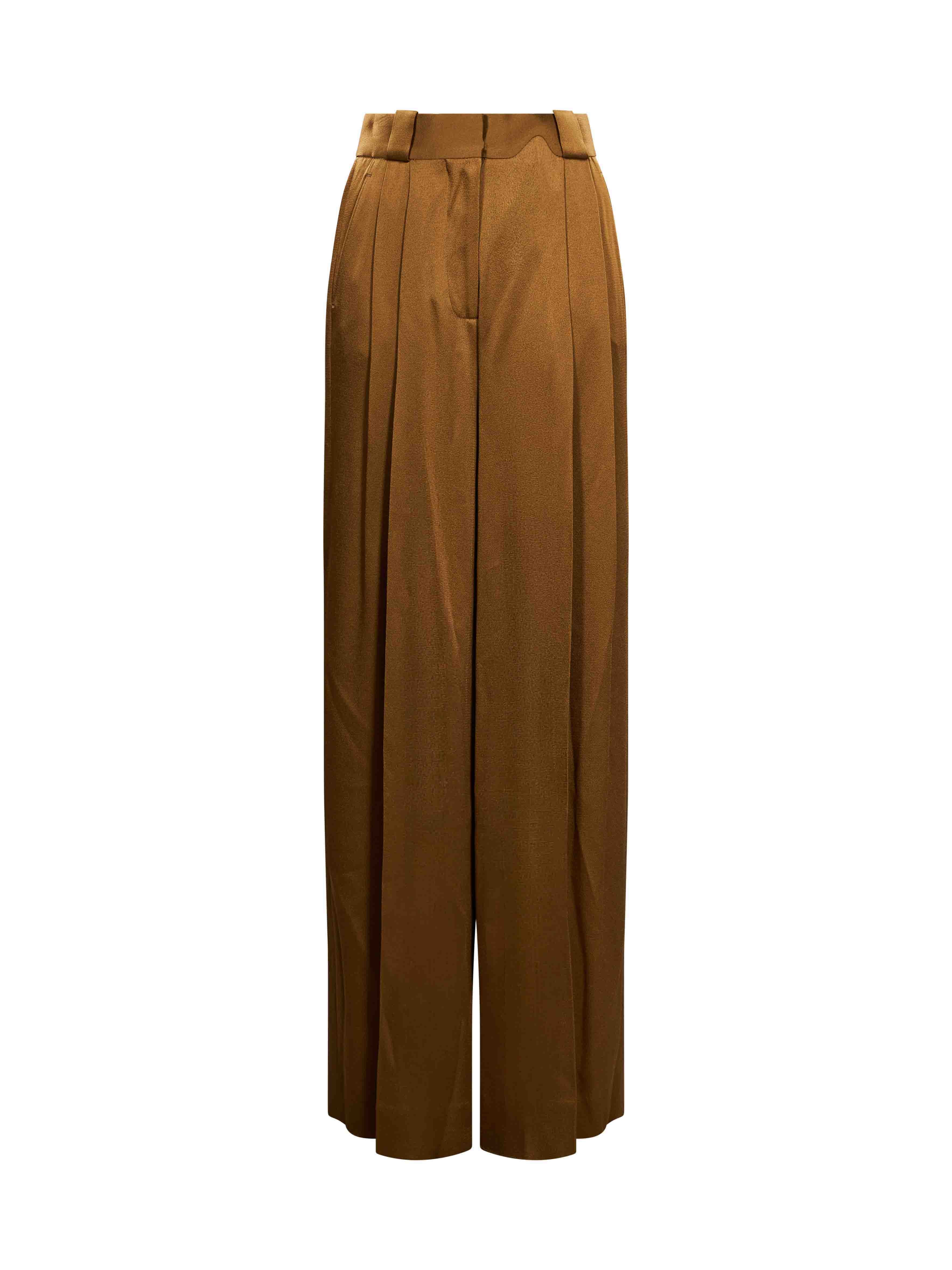 Pantaloni palazzo Novalis in marrone 
