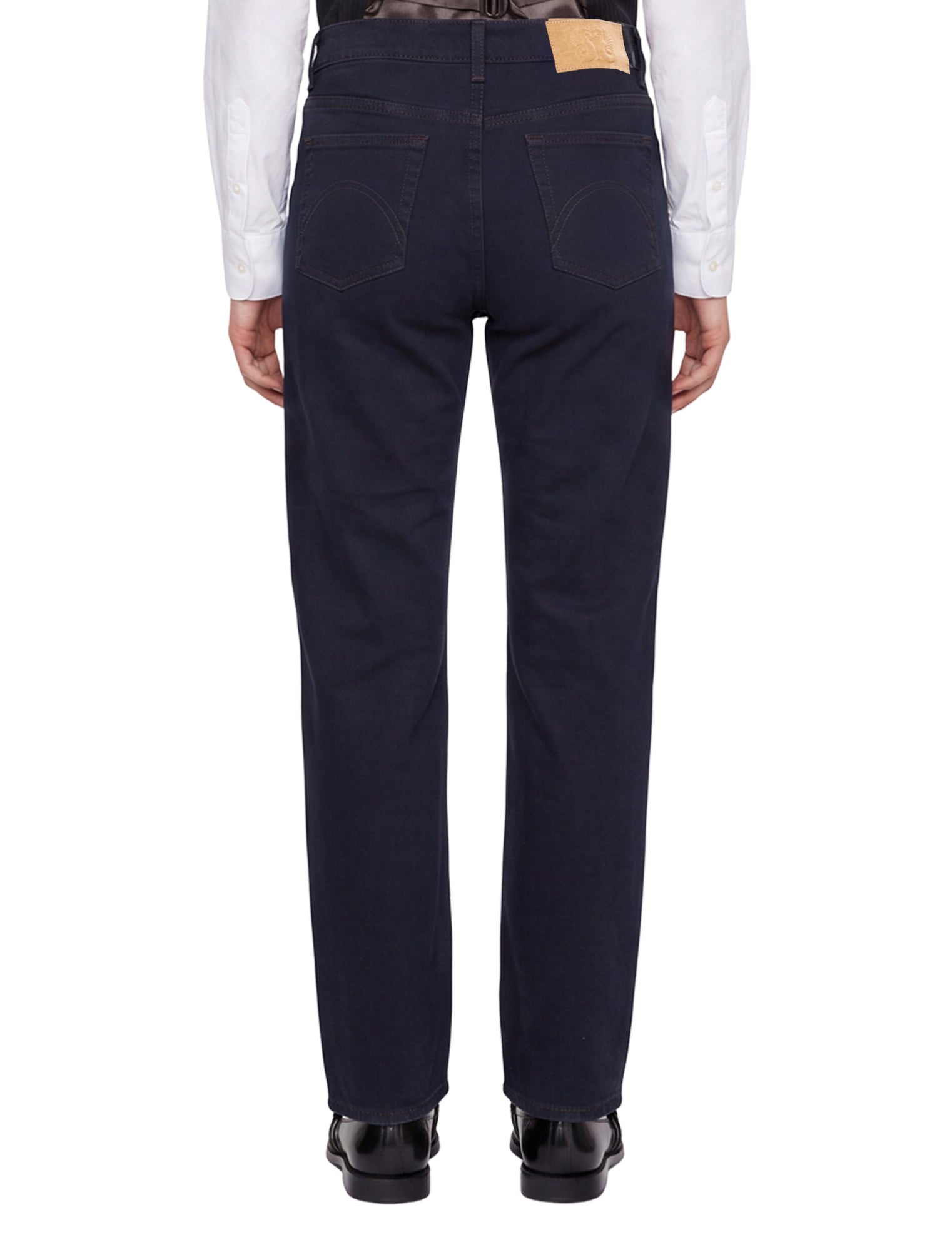 Jeans slim a vita media in blu 