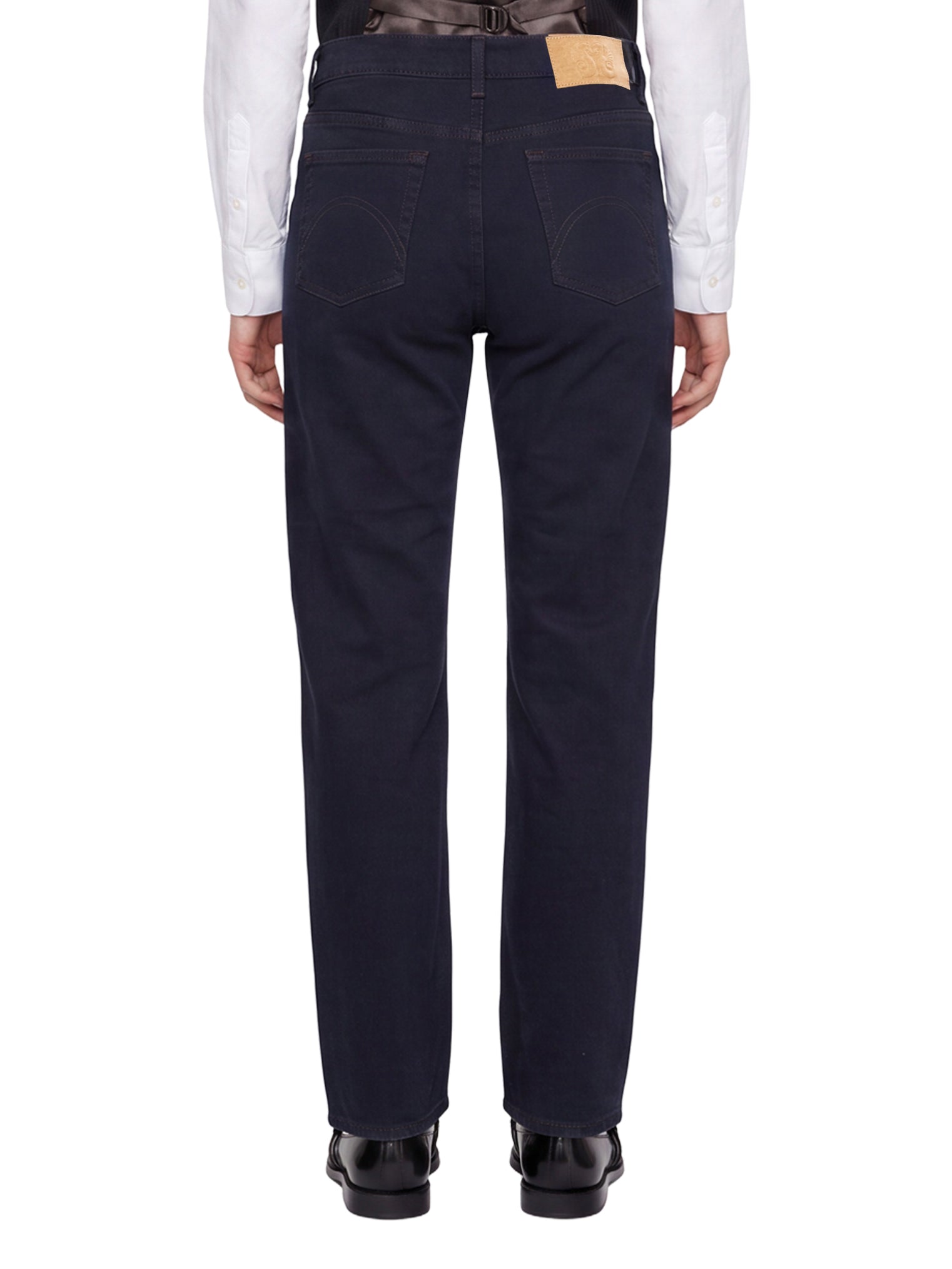 Jeans slim a vita media in blu 