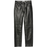 Pantaloni in pelle in nero 