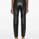 Pantaloni in pelle in nero 