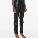 Pantaloni in pelle in nero 