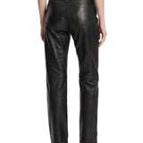 Pantaloni in pelle in nero 