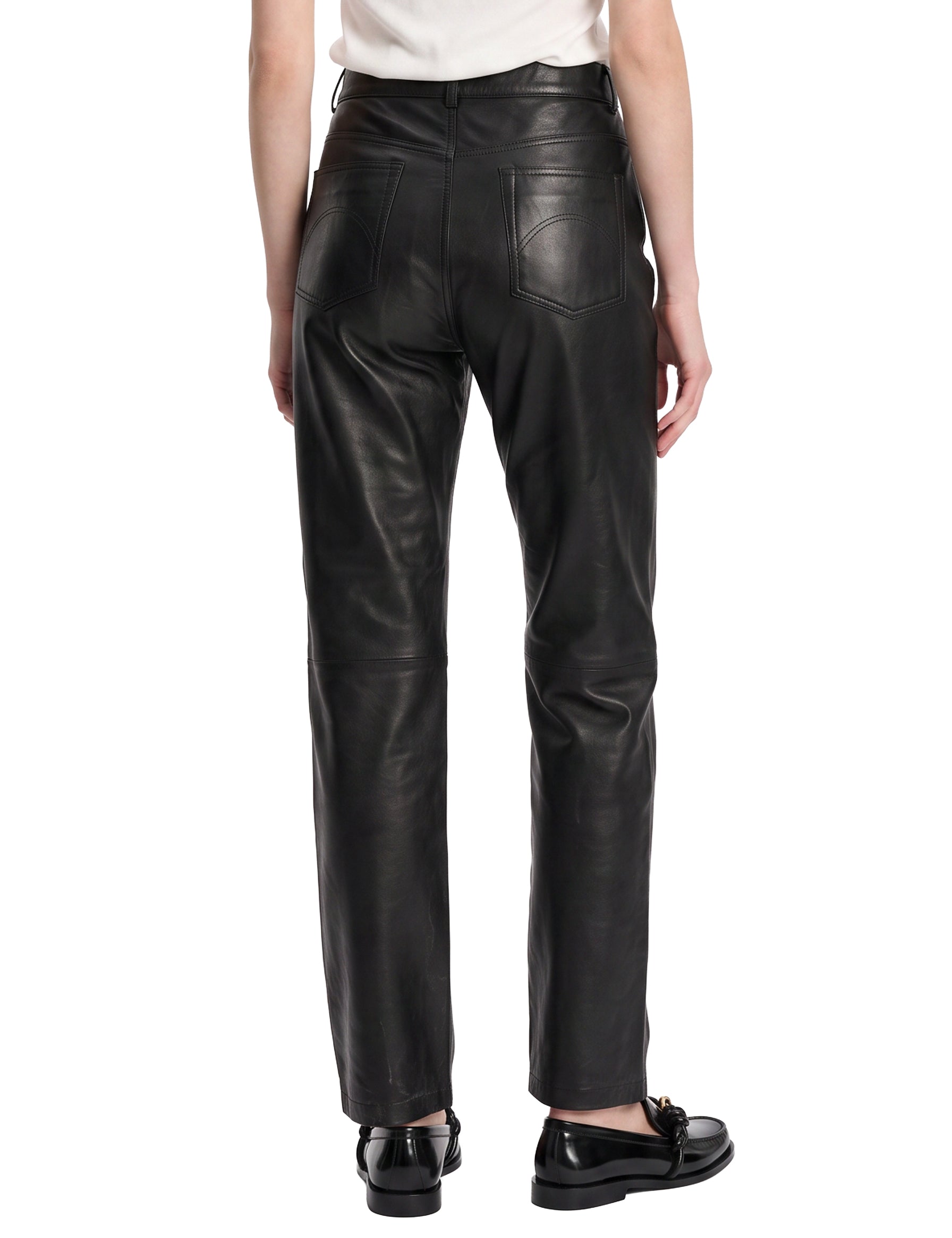 Pantaloni in pelle in nero 