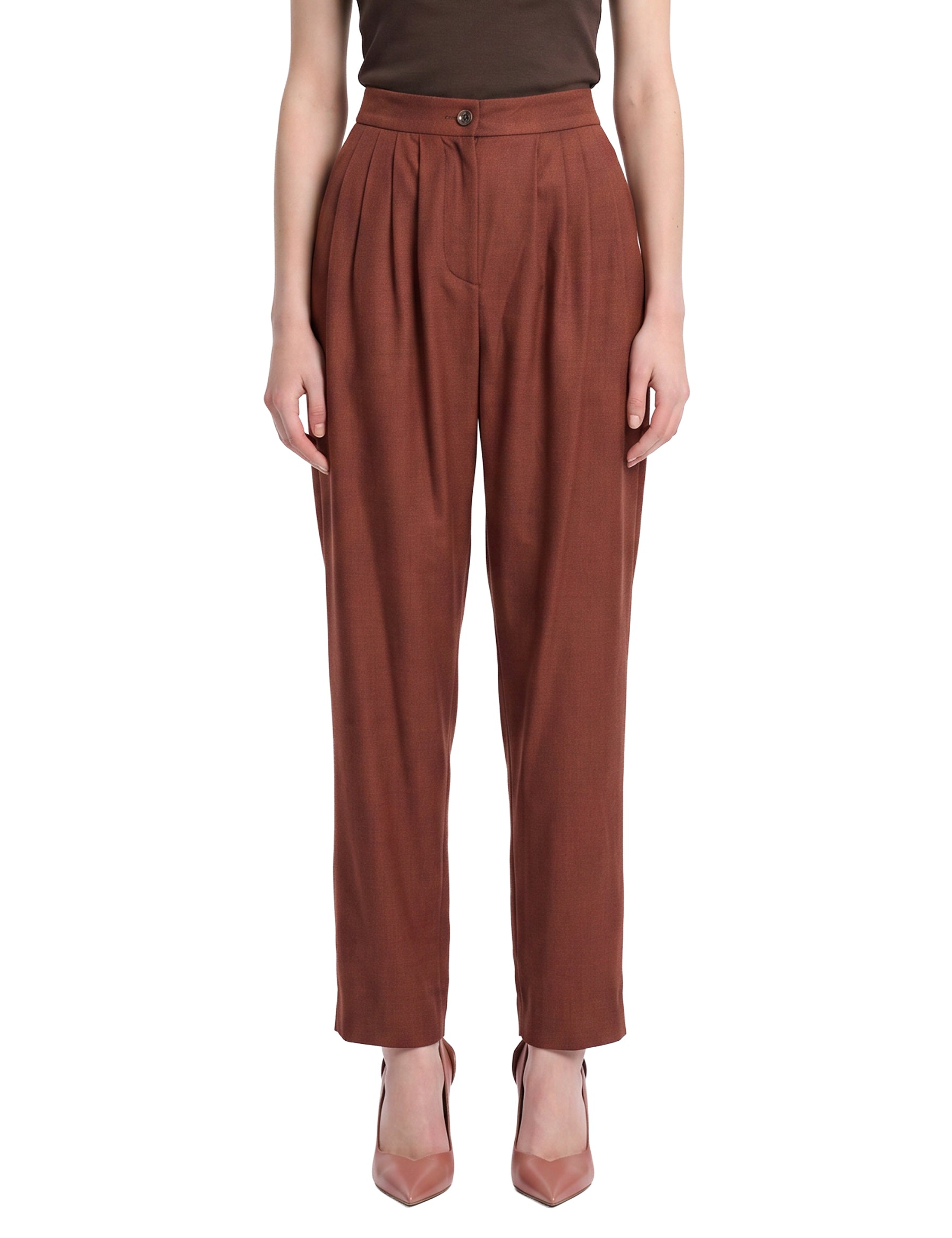 Pantaloni Platea Glassy in marrone 