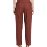 Pantaloni Platea Glassy in marrone 