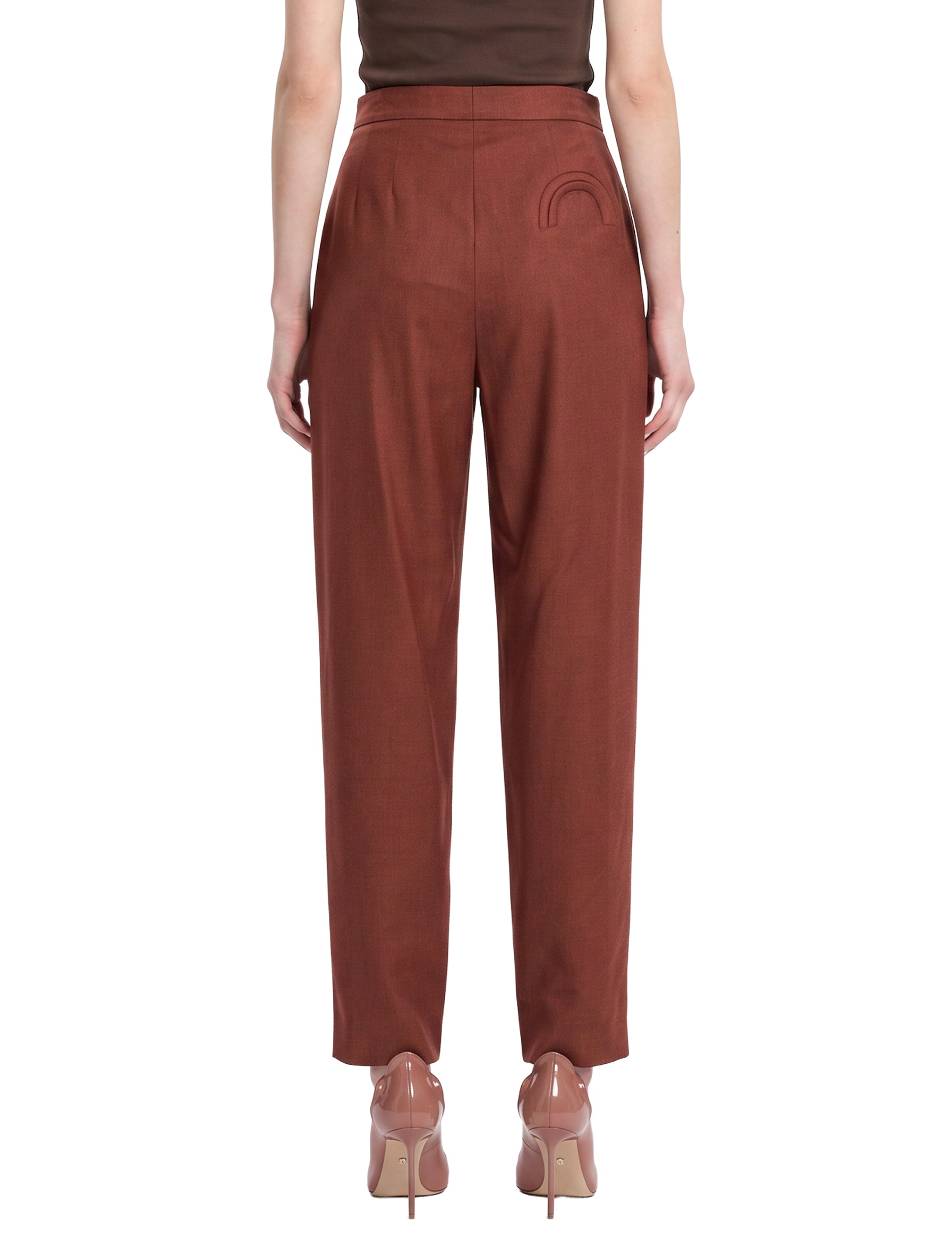 Pantaloni Platea Glassy in marrone 