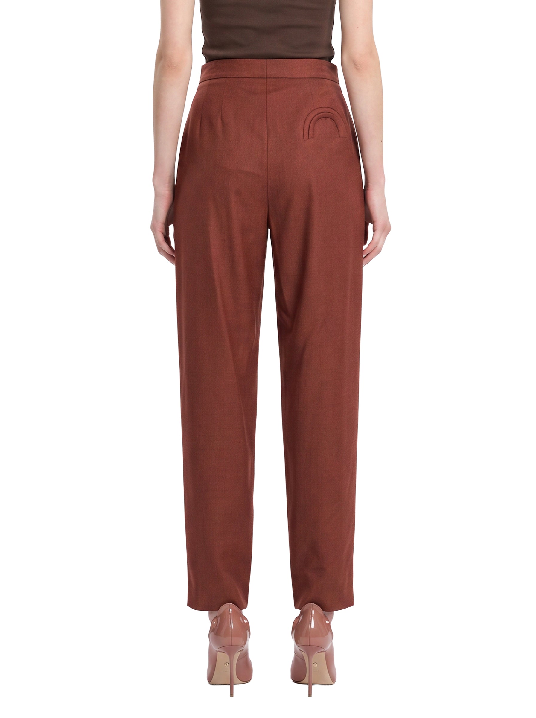 Pantaloni Platea Glassy in marrone 