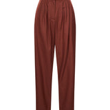 Pantaloni Platea Glassy in marrone 