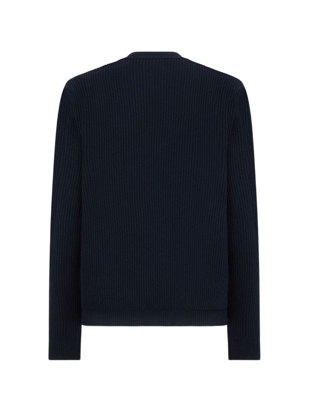 Cardigan a coste con tasche in blu 