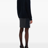 Cardigan a coste con tasche in blu 