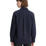 Camicia Berber con tasche in blu 