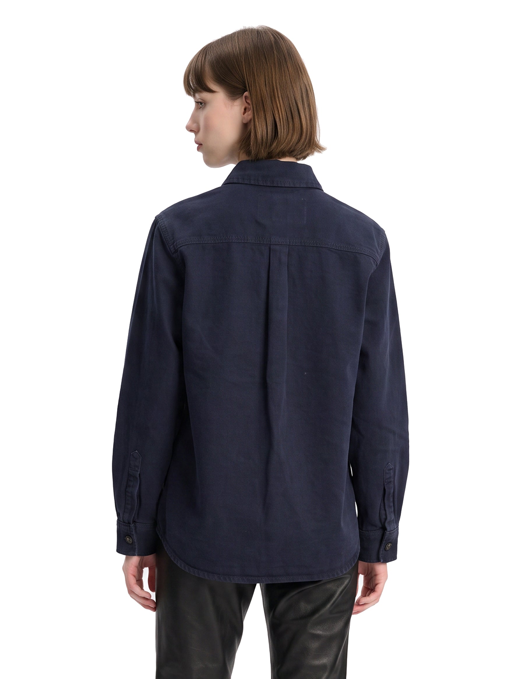 Camicia Berber con tasche in blu 