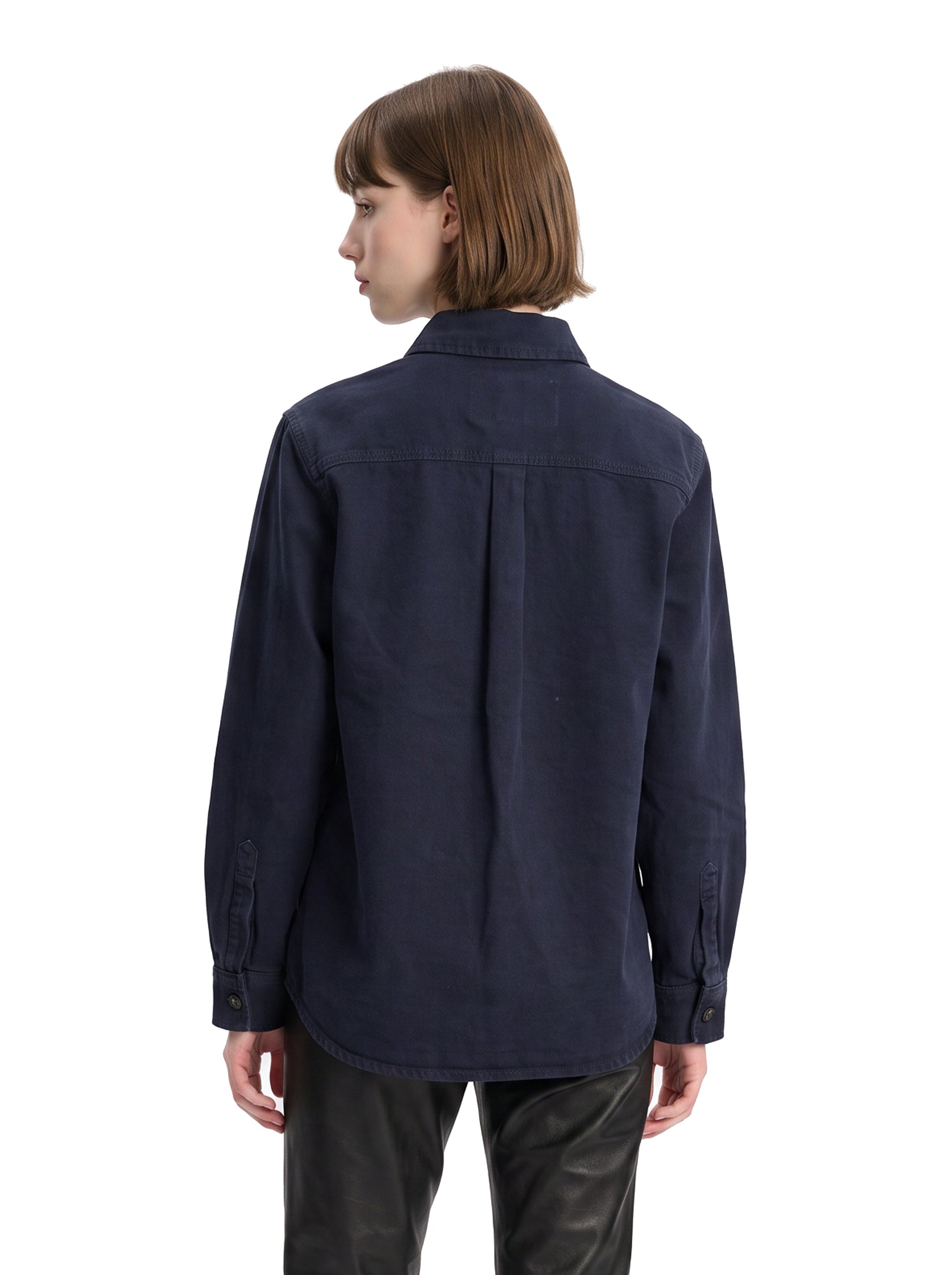 Camicia Berber con tasche in blu 