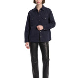 Camicia Berber con tasche in blu 