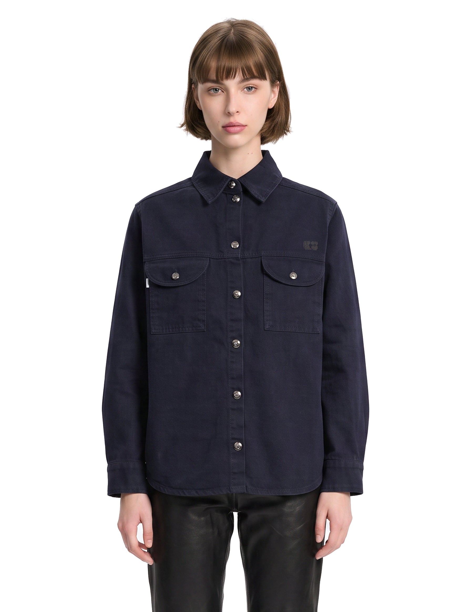 Camicia Berber con tasche in blu 