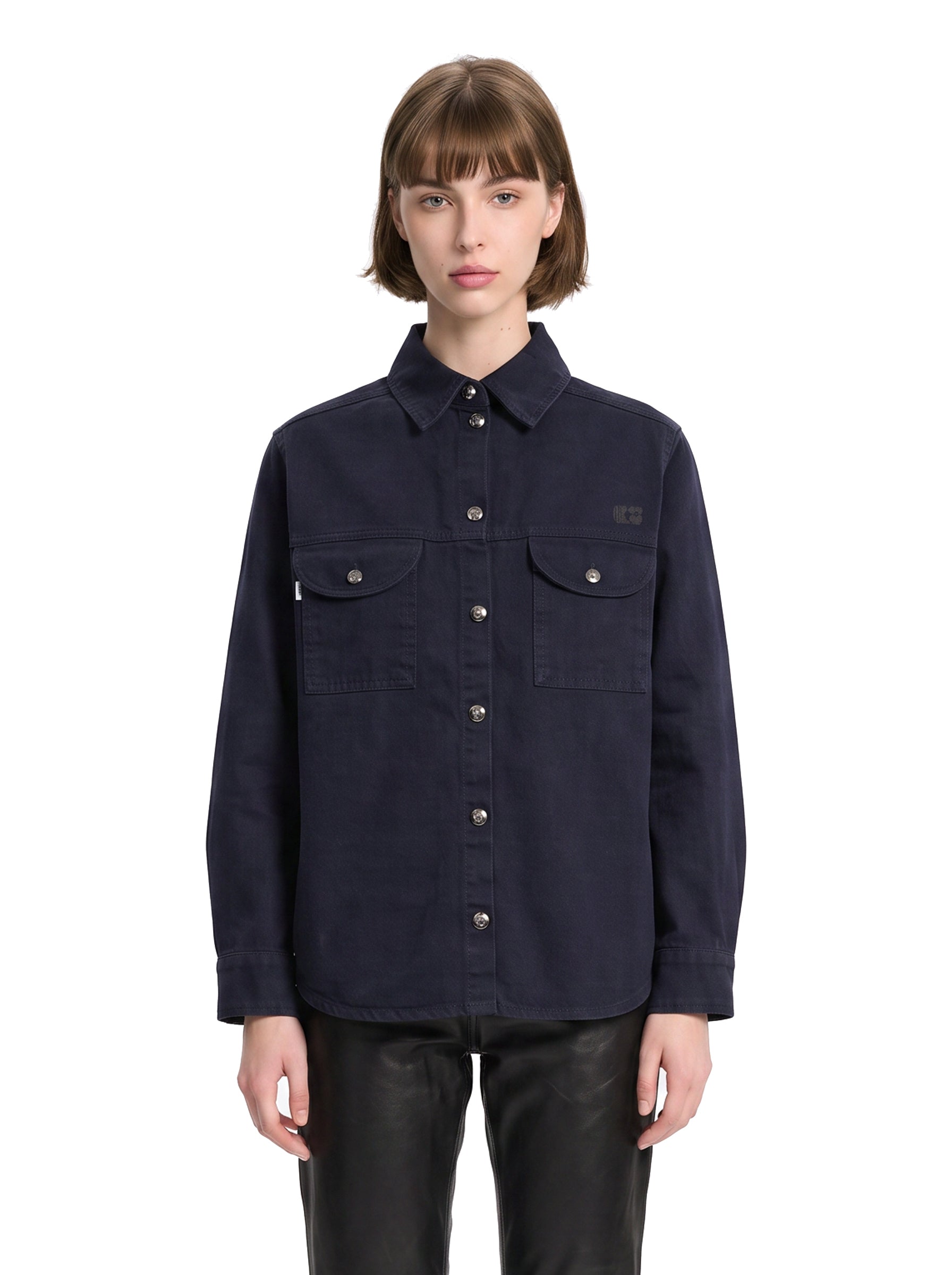 Camicia Berber con tasche in blu 