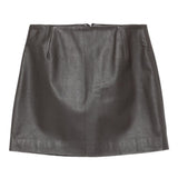 Minigonna in pelle in marrone 