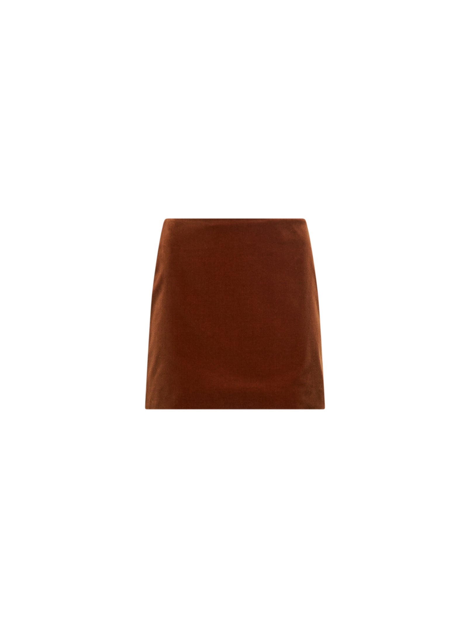 Minigonna a trapezio in marrone 
