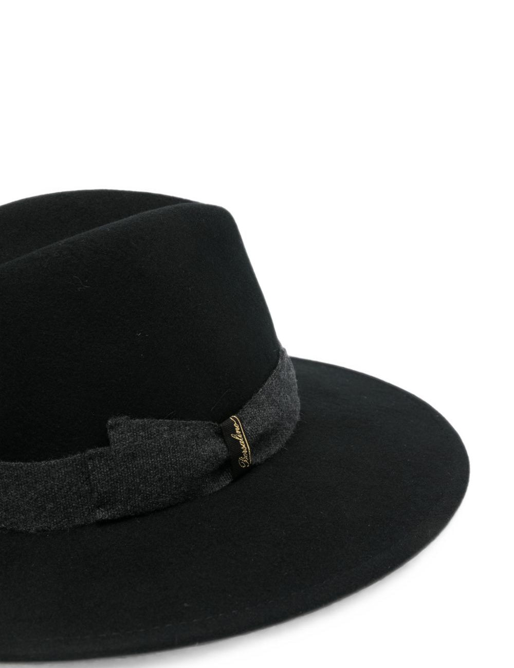 Cappello in feltro di lana con nastro Deva in nero 