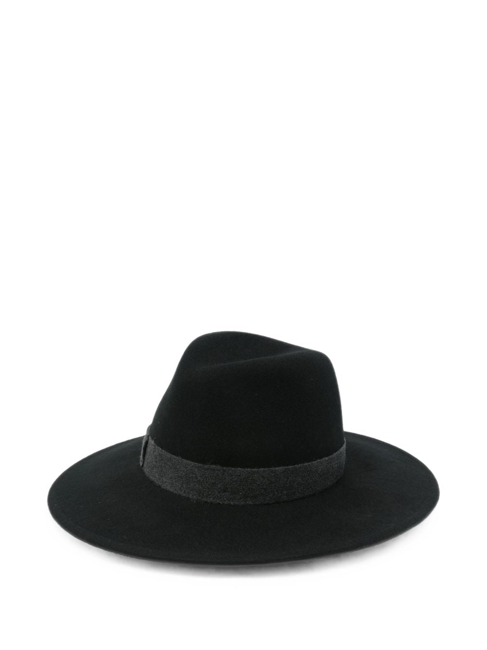 Cappello in feltro di lana con nastro Deva in nero 