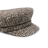 Cappello baker boy in tweed Brest in marrone 